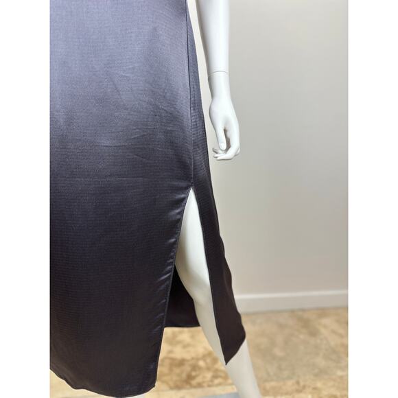 Diane Von Furstenberg Lyla Slip Midi Dress Slit Satin Viscose Minimalist XS NWT - Picture 11 of 15